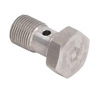 Yctze Tornillo Banjo Simple, Racor Banjo, Racor, Rosca Métrica M12x1.0 con 2 Arandelas para Líneas de Freno y Embrague, Alimentación de Aceite Turbo, Refrigerante y Dirección