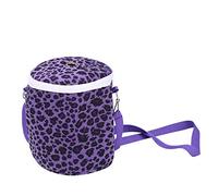 Yctze Transportín para Hámster Portátil de Felpa Corta y Grande, Saco de Dormir Saliente para Ardilla, Erizo y Conejillo de Indias (Estampado de Leopardo Morado)