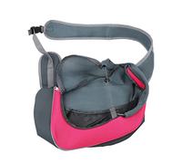 Yctze Transportín para Mascotas de Malla Transpirable para Perros y Gatos: Bolso de Hombro Portátil con Correa, Hebilla, Diseño Liviano y sin Manos Viajes Aventuras (Rosa roja)