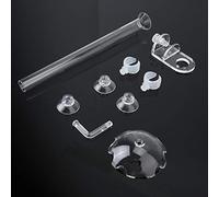 Yctze Tubo Alimentador de Camarones Acrílico con Clamp/Holder de Soporte y Ventosas - Juego de Cuencos de Alimentación de Punto Fijo Eficiente para Acuarios - Accesorios para Acuarios de 35 Cm (20