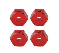 Yctze Tuerca de Cubo Hexagonal de Rueda de Aluminio de 14 Mm 1/10 RC Cars - Compatible con AMMRA Big Rock, Typhon, Senton y - Accesorios Rendimiento Mejorado (Rojo)