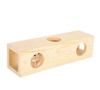 Yctze Túnel de Madera para Hámster y Extensión de Casa Tubular para Mascotas Pequeñas, Juguete Ecológico de Entrenamiento y Ejercicio (S Una Fuente)
