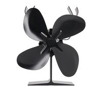 Yctze Ventilador de 4 Estufas Accionado por calor: Ventilador para Chimenea de Aleación de Aluminio Anodizado de Alto Volumen y bajo Ruido para Leña