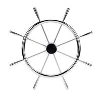 Yctze Volante para Barco Volante para Yate Timón Marino 15,7 Pulgadas 8 Radios Espejo Pulido de Acero Inoxidable 304 con Eje Cónico de 3,4 Pulgadas para Barco Yate
