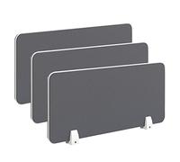 YCVAWEOD 3 Paquete Divisor de Escritorio, Panel de privacidad de Escritorio reduciendo Ruido para Estudiantes Partition de Muebles de Oficina, Escudos de Mesa Grises de Estudio Carrels con Clip LWX