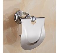 YCVAWEOD Accesorios de baño de Lujo Juego con Estante de Ducha de latón Barra de Cristal Soportes de Papel higiénico y Elegante Bosque de Inodoro Acabado Plateado de Pared LWX