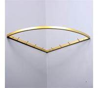 YCVAWEOD Barra Colgante de Esquina Industrial, Estante de Ropa montada en la Pared de Servicio Pesado, Estante de Prenda de tubería de Hierro Que Ahorra Espacio, Barra de Esquina de 50x50 cm para