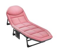 YCVAWEOD Cama de Campamento Plegable portátil para aldultos sillón de Cuna para Dormir de 5 Posiciones con Almohada Cama de Campamento al Aire Libre Chaise reclinando para Viajes y Oficina LWX