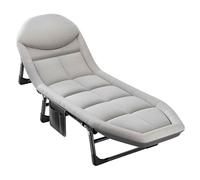 YCVAWEOD Cama de Campamento Plegable portátil para aldultos sillón de Cuna para Dormir de 5 Posiciones con Almohada Cama de Campamento al Aire Libre Chaise reclinando para Viajes y Oficina LWX