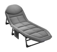 YCVAWEOD Cama de Campamento Plegable portátil para aldultos sillón de Cuna para Dormir de 5 Posiciones con Almohada Cama de Campamento al Aire Libre Chaise reclinando para Viajes y Oficina LWX