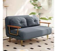 YCVAWEOD Cama de Silla Convertible Durmiente, 4 en 1 Cama Plegable con Respaldo Ajustable de 6 Posiciones, acogedora Silla de futón para Espacios pequeños, Oficina Oscura gris-15cm LWX