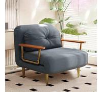 YCVAWEOD Cama de Silla Convertible Durmiente, 4 en 1 Cama Plegable con Respaldo Ajustable de 6 Posiciones, acogedora Silla de futón para Espacios pequeños, Oficina Oscura gris-80 cm LWX