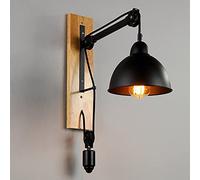 YCVAWEOD Chaner, La Nostalgia Retro se Puede Subir y Bajar Lámpara de Pared Estilo Industrial Chaner Madera Maciza Personalidad Creatividad Luz LED Techo LWX