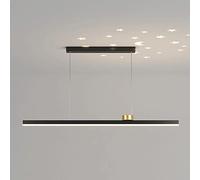YCVAWEOD Comedor Lineal, lámpara Colgante con Tira de Metal con luz de Cielo Estrellado, lámpara Colgante LED de 22 W, lámparas de suspensión Mi Modernas para Isla de Cocina, Sala de Estar LWX
