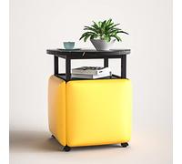 YCVAWEOD Consejo de Asientos de Cubo con Ruedas giratorias y Mesa de café Stackable Sofá Taburete anidando Muebles otomanos Muebles móviles y versátiles para Sala de Estar y Oficina en el hogar LWX