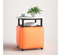 YCVAWEOD Cubo de Asientos con Ruedas giratorias y Mesa de café Silla otomana apilable para Sala de Estar y Oficina en casa LWX