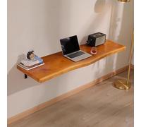 YCVAWEOD Descripción de la Pared Plegable: Mesa montada en la Pared con Bordes Naturales Irregulares, diseño de Ahorro de Espacio, Escritorio Ancho (39.4x17.7in), Cocina, lavandería, baño,