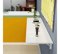 YCVAWEOD Descripción de Pared Blanca Plegable para Espacios pequeños Escritorio de computadora Plegable con múltiples tamaños (60 cm de 120 cm) Ideal para Cocina en casa y Barra de Desayuno LWX