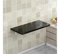 YCVAWEOD Descripción Plegable de la Pared Flotante de mármol de imitación: Mesa de computadora de Hoja de caída de Ahorro de Espacio para Habitaciones pequeñas, 100 cm x 30 cm, Oficina en el