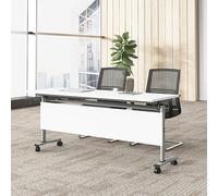 YCVAWEOD Escritorio Plegable con Ruedas, Escritorio Multifuncional para Ordenador para Oficina, Mesa de conferencias Plegable Rectangular (C 140x50x75cm/55,1x19,7x29,5in) LWX