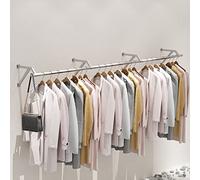 YCVAWEOD Estante de visualización de Ropa montada en la Pared con Varilla de Ropa de tubería Industrial, Organizador de lavandería Que Ahorra Espacio para Uso Boutique y hogar LWX