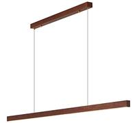 YCVAWEOD Lámpara Colgante de Madera Lineal LED Regulable Moderna, 150 cm, Accesorio de Isla para Comedor, Acabado de Nogal para Cocina, Bar, Sala de Estar, decoración del hogar contemporánea LWX