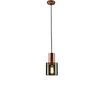 YCVAWEOD Lámpara Colgante LED Industrial Vintage - Mini lámpara Colgante galvanizada con Base E27 para cafetería, Comedor, Pasillo, mesita de Noche - Oro Rosa y Blanco, Brillo de 4 W LWX