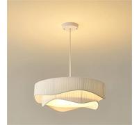 YCVAWEOD Lámpara Colgante LED posmoderna, iluminación Chaner, Creatividad Europea, lámpara Colgante Blanca con Pliegues Vintage para el hogar, Comedor, Dormitorio, Moderna LWX
