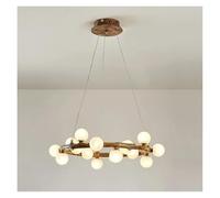 YCVAWEOD Lámpara de araña LED con ramitas de Madera Retro nórdica para Comedor, Cocina, lámpara Colgante de Techo, Anillo, Bola, luz Colgante, Dormitorio (16 Cabezas) LWX