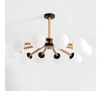 YCVAWEOD Lámpara de araña Moderna LED, lámpara de araña Sputnik 6 10 Luces de Metal Colgante de luz Negro de Mediados de Siglo Moderno Antiguo Accesorio de iluminación de Techo, luz de Techo LWX