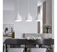 YCVAWEOD Lámpara De Araña Moderna LED Lámparas De Mesa De Comedor Lámpara Colgante De Cúpula Blanca Ajustable En Altura Luces Colgantes De Comidas Modernas, Comedor Contemporáneo LWX