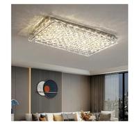 YCVAWEOD Lámpara de Techo LED de Estilo Moderno Compatible con Sala de Estar, Dormitorio, Cocina, Villa, lámpara de araña de Cristal de Lujo Plateada cromada Cuadrada, luz Colgante LWX