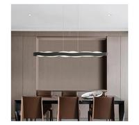 YCVAWEOD Lámparas de Techo con Tira Ondulada de Acero Inoxidable LED Modernas, lámpara Colgante Dorada y Negra, decoración de luz Colgante para Sala de Estar y Comedor, luz de Techo LWX