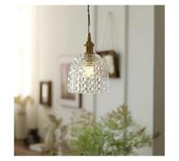 YCVAWEOD Luces Colgantes de Cristal Transparente Modernas decoración Interior del hogar Dormitorio de Cobre Sala de Estar Chaner lámpara Colgante Led nórdica, Moderna LWX