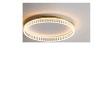 YCVAWEOD Luces Colgantes, lámpara de Cristal, lámparas LED Modernas nórdicas, lámparas Colgantes para Techo, luz intage en V para Dormitorio, balcón, lámpara para el hogar (Regulable, A Dorado) LWX