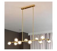 YCVAWEOD Luces Colgantes LED largas nórdicas Bola de Cristal Negro d para Mesa de Comedor lámparas de Pared para mostrador Accesorio de iluminación Interior para el hogar, para Sala de Estar LWX