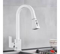 YCVAWEOD Matte Black Strip out Sensor Cocina del Grifo Sensible al Grifo de Control táctil Sensible 360 ° Rotatble Hot Hot Froler Tap Booster Faucet, White No Sensor LWX