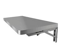 YCVAWEOD Mesa de Acero Inoxidable montada en la Pared Plegable DSXH Mesa de Comedor fácil de Instalar para la Sala de Estar Sala de Estar Espacio de Oficina ahorrando 60x30 cm LWX