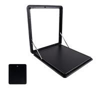 YCVAWEOD Mesa de Camping portátil Mesa de Picnic Plegable para RV Mesa montada en la Pared con Doble Cerradura Mesa Flotante de Aluminio Liviana Capacidad de Carga Negro 40x45cm/15.7x17.7in LWX