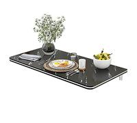 YCVAWEOD Mesa de Comedor montada en la Pared Plegable con patrón de mármol Negro 90x40cm Escritorio para Guardar Espacio para Cocina y Comedor LWX