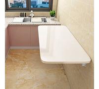 YCVAWEOD Mesa de Hoja de Cabello montada en la Pared Plegable de Madera, Mesa Plegable de la Pared Que guardaba el Espacio, Banco de Trabajo Plegable, Mesa de Pared Plegable Moderna y Minimalista