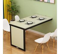 YCVAWEOD Mesa de Madera Plegable Invisible montada en la Pared, Estante telescópico para Cocina, Comedor, Sala de Estar, balcón, tocador Compacto para el hogar (Arce Blanco + Acabado Negro) LWX