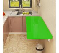 YCVAWEOD Mesa de Pared Plegable Mesa de Comedor de Cocina Que Ahorra Espacio Compacto de Escritorio de Hojas compacta para la Oficina del Dormitorio de la Sala de Estar - Verde (100 cm x 60 cm) LWX