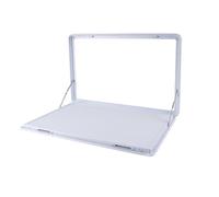 YCVAWEOD Mesa de Pared Plegable para Llevar con Bloqueo, Envoltorio de aleación de Aluminio Plateado hacia Abajo, Mesa montada en la Pared de Picnic Exterior, autocaravanas y Casas automotores