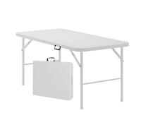 YCVAWEOD Mesa de Picnic Plegable al Aire Libre portátil de 152 cm con Mango fácil de Transportar Ideal para Acampar Fiestas de Eventos de Oficina de la Oficina - Ligeros y LWX