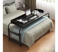 YCVAWEOD Mesa Extensible con Ruedas para Cama, mesita de Noche Ajustable en Altura y Longitud, estación de Trabajo para computadora móvil para Uso en el hogar y la Oficina LWX