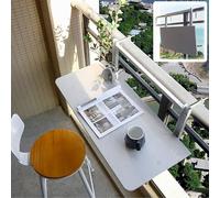 YCVAWEOD Mesa Plegable Ajustable con barandilla para balcón Solución de Comedor al Aire Libre Que Ahorra Espacio Balcones y Patios Diseño Compacto de Altura Ajustable para Espacios pequeños LWX