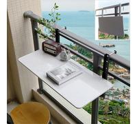 YCVAWEOD Mesa Plegable Ajustable con barandilla para balcón Solución de Comedor al Aire Libre Que Ahorra Espacio Balcones y Patios Diseño Compacto de Altura Ajustable para Espacios pequeños LWX