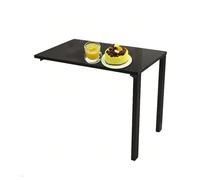 YCVAWEOD Mesa Plegable de Mesa montada en la Pared Mesa de Comedor de Escritorio Que Ahorra Espacio para Ahorrar Espacio Invisible Mesa de Pared descendente Negra (80x60cm/31.4x23.6in) LWX