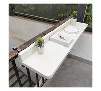 YCVAWEOD Mesa Plegable del balcón, Mesa de Barra de balcón para barandas, Mesa Flotante de Pared de Barra, 5 Altura Ajustable, Mesa Plegable de Cubierta Plegable Patio jardín balcón Ajustable Mesa de